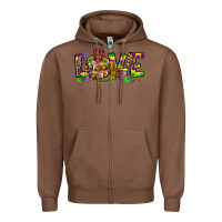 Chestnut mardi gras love Zipper Hoodie - OliviaCreatesArt