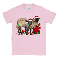 Bubblegum Pink Christmas Suffolk Sheep And Baby Suffolk Sheep Classic Tee - LillyAllenDesigns