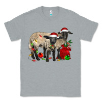 Heather Grey Christmas Suffolk Sheep And Baby Suffolk Sheep Classic Tee - LillyAllenDesigns