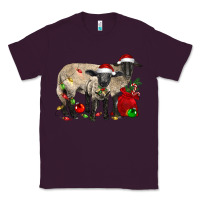 Plum Christmas Suffolk Sheep And Baby Suffolk Sheep Classic Tee - LillyAllenDesigns