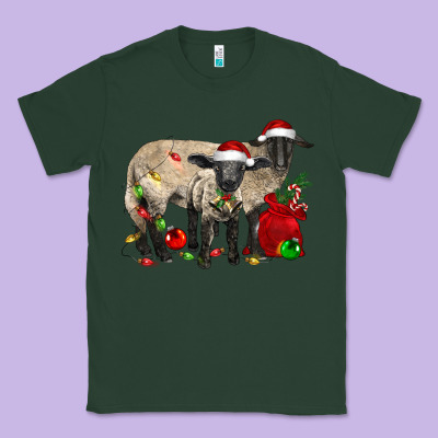Christmas Suffolk Sheep And Baby Suffolk Sheep Classic Tee Designed By Lillyallendesigns