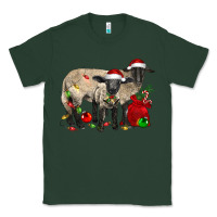 Sports Green Christmas Suffolk Sheep And Baby Suffolk Sheep Classic Tee - LillyAllenDesigns