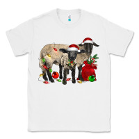 White Christmas Suffolk Sheep And Baby Suffolk Sheep Classic Tee - LillyAllenDesigns