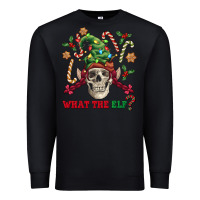 Black what the elf skull Premium Sweatshirt - FaDigitalArtStudio