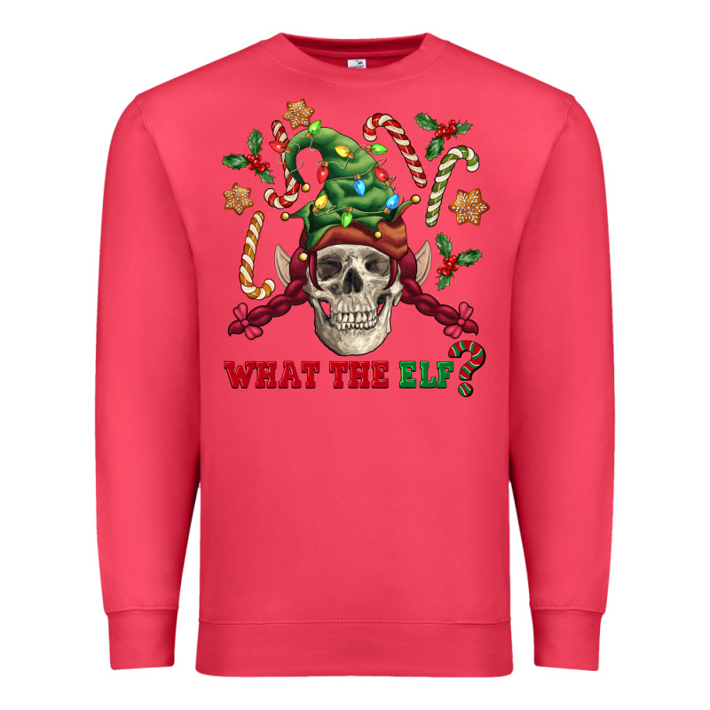 What The Elf Skull Premium Sweatshirt by FaDigitalArtStudio | Teevron