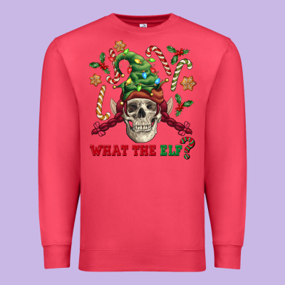 What The Elf Skull Premium Sweatshirt Designed By Fadigitalartstudio