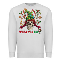 Dove Grey what the elf skull Premium Sweatshirt - FaDigitalArtStudio