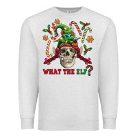 Oatmeal Heather what the elf skull Premium Sweatshirt - FaDigitalArtStudio