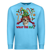 Ocean Blue what the elf skull Premium Sweatshirt - FaDigitalArtStudio