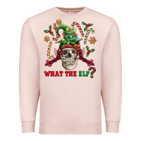 Pale Pink what the elf skull Premium Sweatshirt - FaDigitalArtStudio