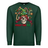 Sports Green what the elf skull Premium Sweatshirt - FaDigitalArtStudio