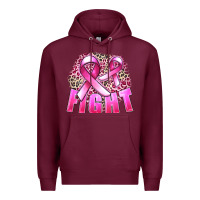 Burgundy fight cancer Premium Hoodie - FaDigitalArtStudio