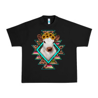 Black heifer cowhide aztec Urban Heavy Tee - JahusDesignShop