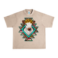 French Oak heifer cowhide aztec Urban Heavy Tee - JahusDesignShop