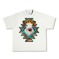 Pistachio heifer cowhide aztec Urban Heavy Tee - JahusDesignShop