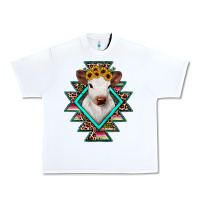White heifer cowhide aztec Urban Heavy Tee - JahusDesignShop