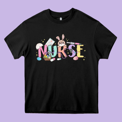 Easter Nurse Heavy Core Tee Designed By Maliassmallbusiness