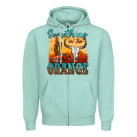 Seafoam something in the orange Zipper Hoodie - OliviaCreatesArt