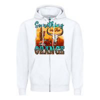 White something in the orange Zipper Hoodie - OliviaCreatesArt