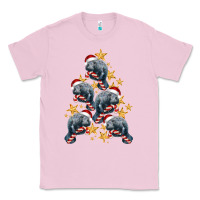 Bubblegum Pink Christmas Tree With Manatee Classic Tee - LillyAllenDesigns