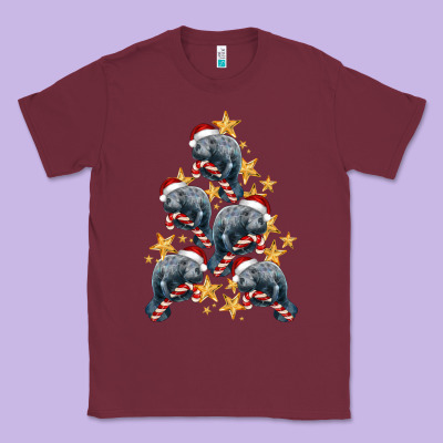 Christmas Tree With Manatee Classic Tee Designed By Lillyallendesigns