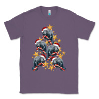 Lavender Christmas Tree With Manatee Classic Tee - LillyAllenDesigns