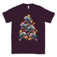 Plum Christmas Tree With Manatee Classic Tee - LillyAllenDesigns