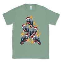 Sage Christmas Tree With Manatee Classic Tee - LillyAllenDesigns