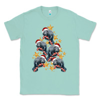Seafoam Christmas Tree With Manatee Classic Tee - LillyAllenDesigns