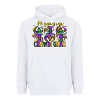 White happy crawdi gras mardi gras crawfish Heavyweight Hoodie - FaDigitalArtStudio