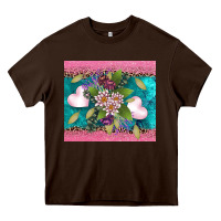 V.d Flowers And Hearts Heavy Core Tee | Teevron