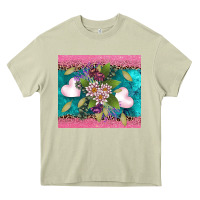 Mossy v.d flowers and hearts Heavy Core Tee - AdoDesignShop