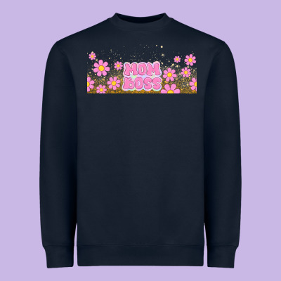 Mom Boss Daisies Heavyweight Sweatshirt Designed By Tumblerdesignbyshophia