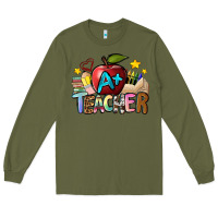 Army Green a teacher Long Sleeve Tee - NancyCooperArtShop