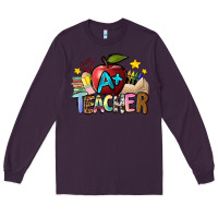 Plum a teacher Long Sleeve Tee - NancyCooperArtShop