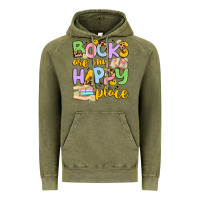 Vintage Olive books are my happy place Vintage Hoodie - Artiststas