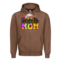 Chestnut baseball mom Zipper Hoodie - OliviaCreatesArt