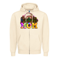 Sandshell baseball mom Zipper Hoodie - OliviaCreatesArt