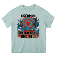 Arona dream' in red white and blue Heavy Core Tee - MaliasSmallBusiness