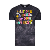 Cloud Black bit of a mess but doin' my best Vintage Tee - Artiststas