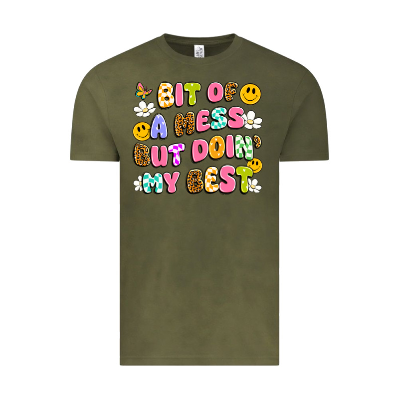 Bit Of A Mess But Doin' My Best Vintage Tee by Artiststas | Teevron
