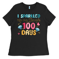 Black i sparkled my way through 100 days Ladies Tee - MaliasSmallBusiness