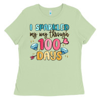 Matcha i sparkled my way through 100 days Ladies Tee - MaliasSmallBusiness