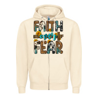 Sandshell faith over fear Zipper Hoodie - OliviaCreatesArt