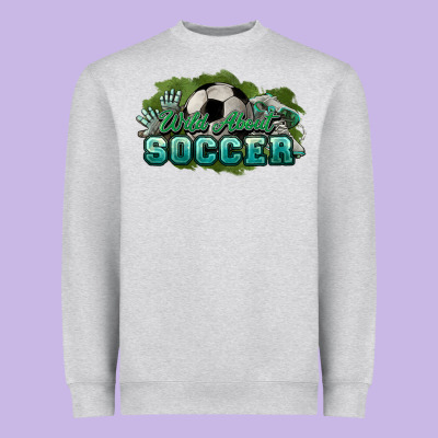 Wild About Soccer Heavyweight Sweatshirt Designed By Howdyjamesfarm
