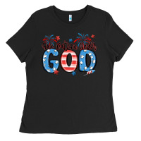 Black one nation under god Ladies Tee - MaliasSmallBusiness