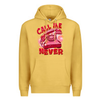 Antique Gold Call me never Premium Hoodie - FaDigitalArtStudio
