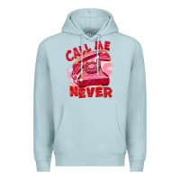 Blue Mist Call me never Premium Hoodie - FaDigitalArtStudio