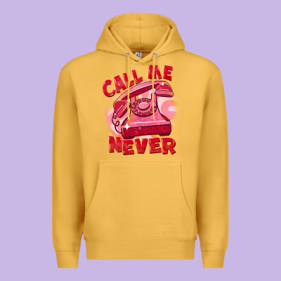 Call Me Never Premium Hoodie Designed By Fadigitalartstudio