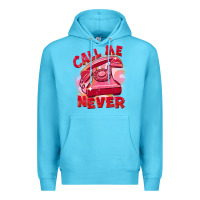 Ocean Blue Call me never Premium Hoodie - FaDigitalArtStudio